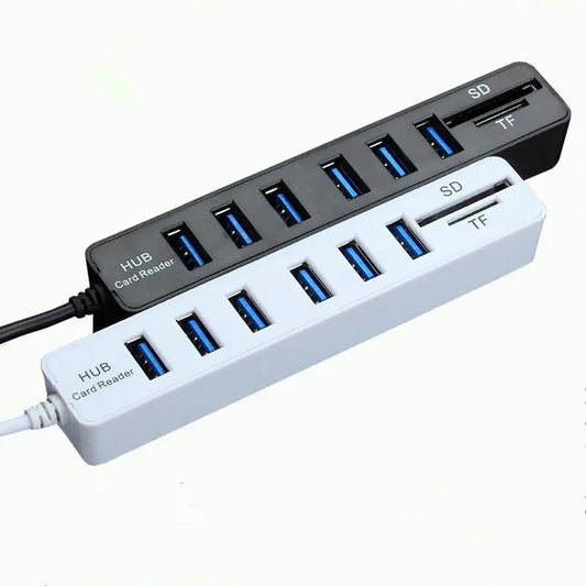 USB 2.0 Hub with SD-Card Reader and Splitter